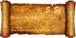 Spira Szirén névjegykártya